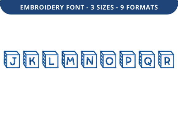 Corner Block Font Uppercase J to R