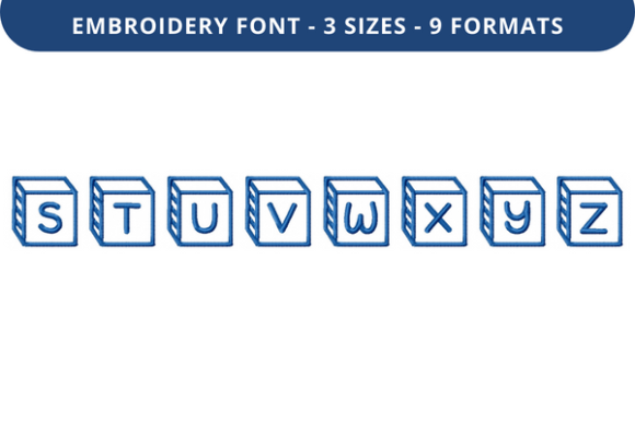 Corner Block Font Uppercase S to Z