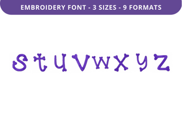 Curves and Bones Font S to Z