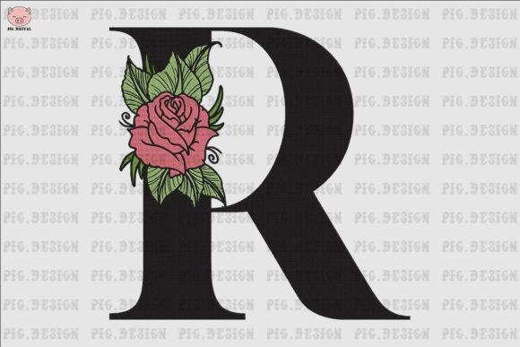 Flower Rose Font R Embroidery Review