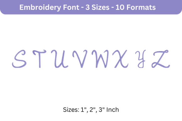 Romantic Font Uppercase S to Z